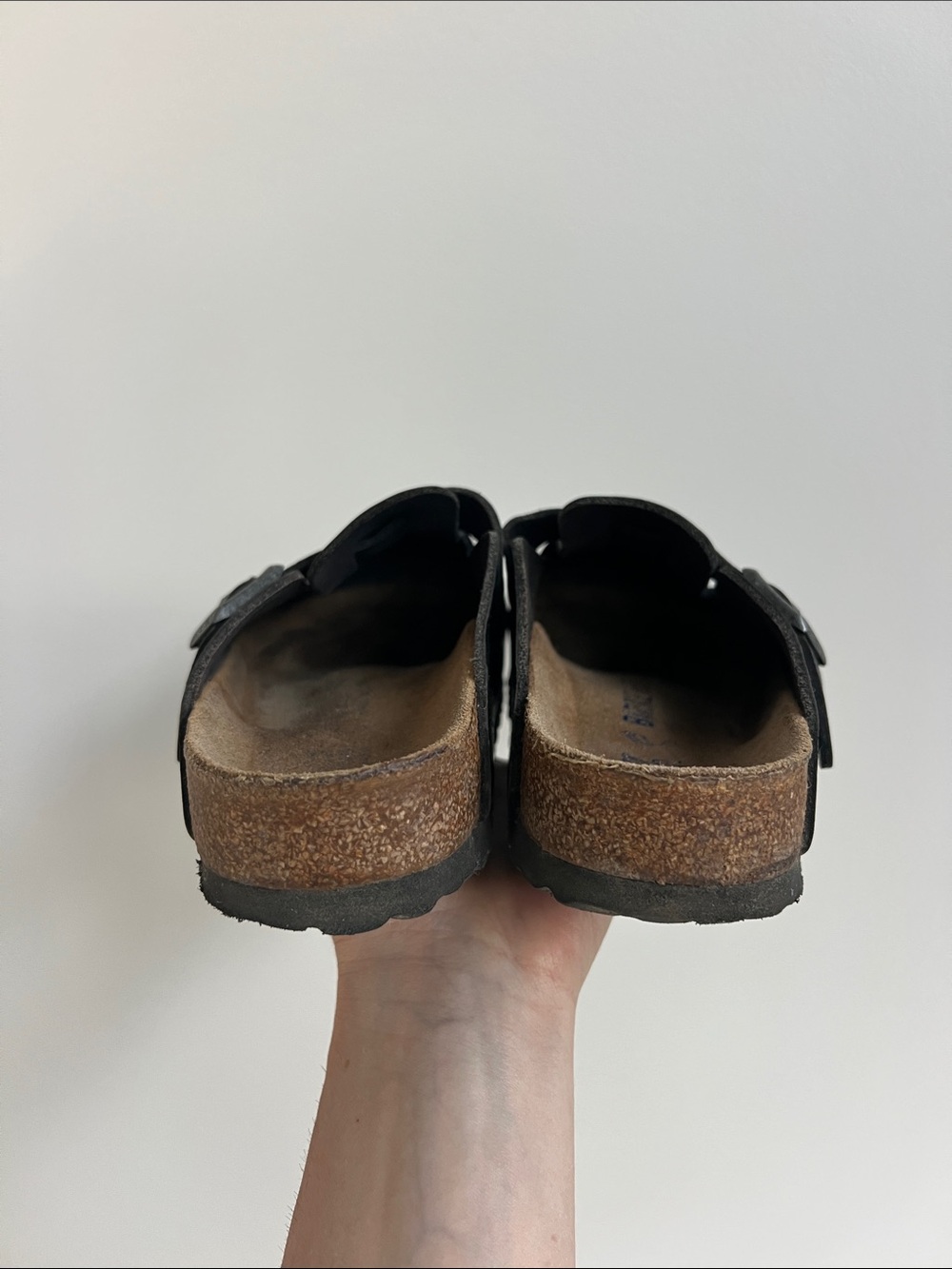 Birkenstock boston natural black leather clogs size 37 - Picture 4 of 14